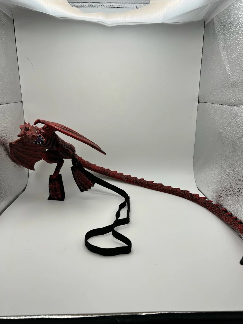 Halloween Costume Accessory Red Dragon with Body Strap to sit on Shoulder